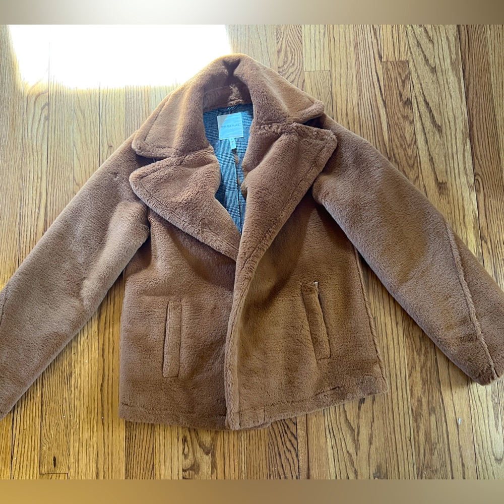 Avec Les Filles Brown Faux Fur Jacket, Small